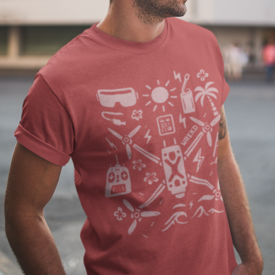 WREKD® Summer Vibes Mosaic Tee