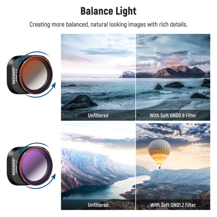 NEEWER 4 Pack ND and Effect Filter Set For DJI Mini 4 Pro at WREKD Co.