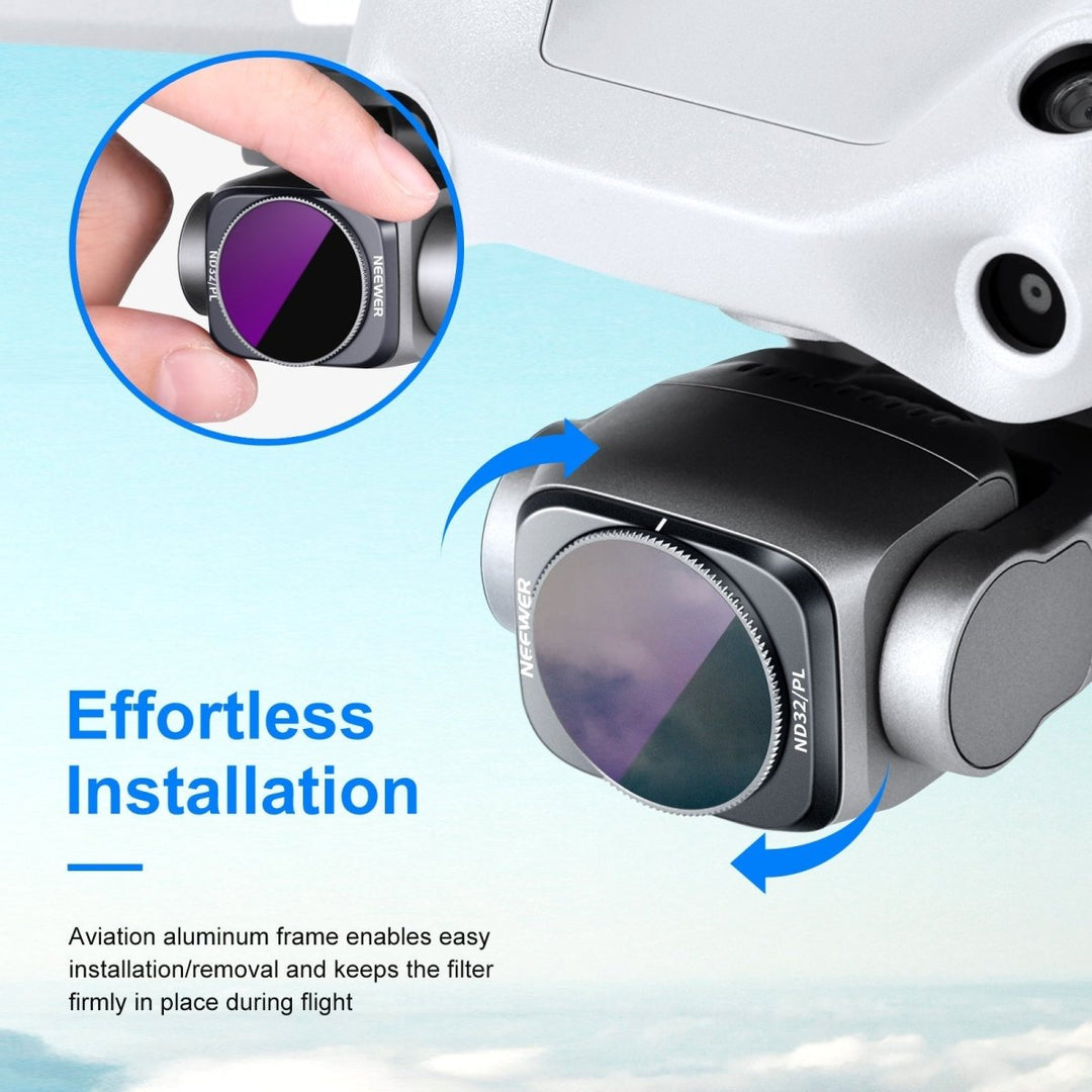 NEEWER 4PCS ND Filter Kit for DJI Air 2S (ND4/PL ND8/PL ND16/PL ND32/PL) at WREKD Co.