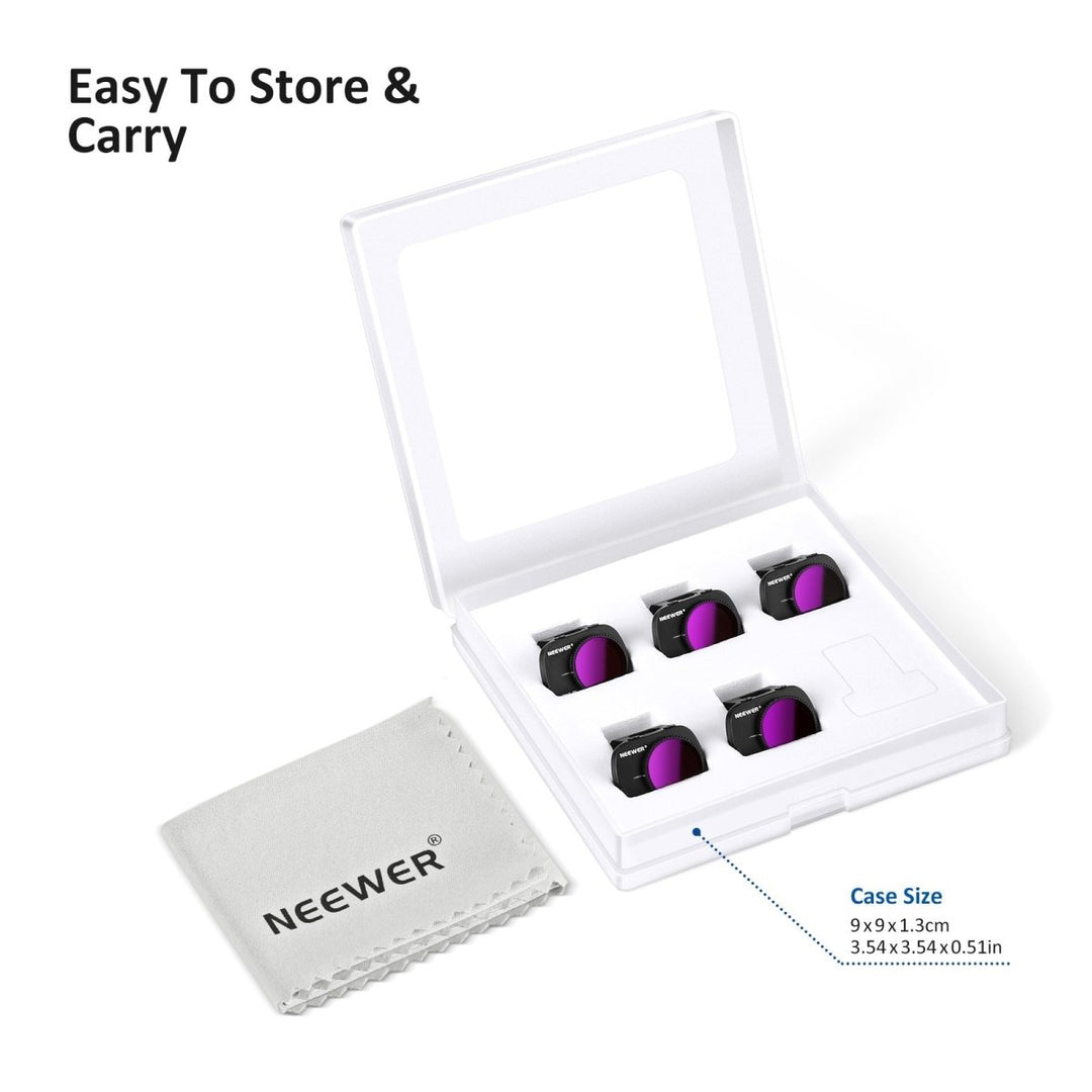 NEEWER 5 Pack ND Filter Set For DJI Mavic Mini/Mini 2/Mini SE/Mini 2SE at WREKD Co.