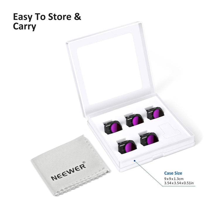 NEEWER 5 Pack ND Filter Set For DJI Mavic Mini/Mini 2/Mini SE/Mini 2SE at WREKD Co.