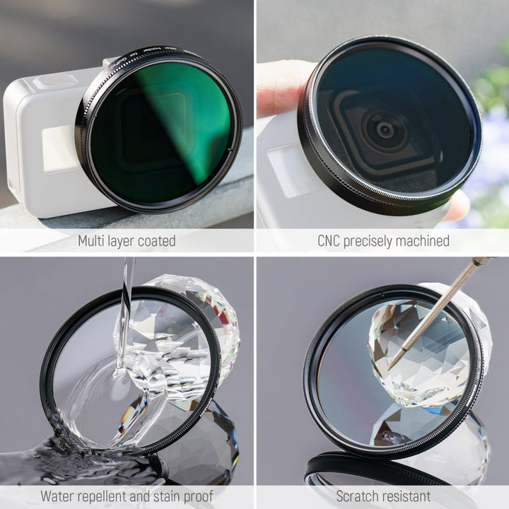 NEEWER 58mm Lens Filter Kit Compatible with GoPro Hero 8/7/6/5 at WREKD Co.