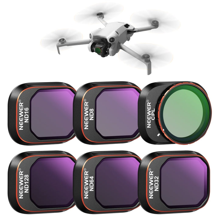 NEEWER FL - A34 6 Pack Snap On ND&CPL Filter Set For DJI Mini 4 Pro at WREKD Co.