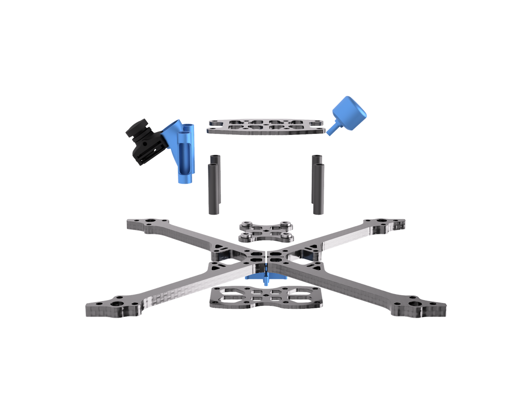 Cuadro de carreras DinDrones OZR-5X de 5"
