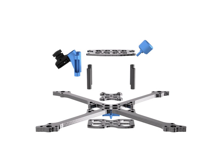 Cuadro de carreras DinDrones OZR-5X de 5"
