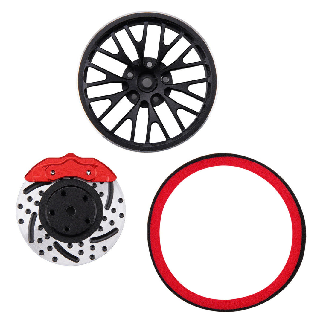 Powerhobby Metal Steering Transmitter Wheel Black FOR Traxxas TQI Radio