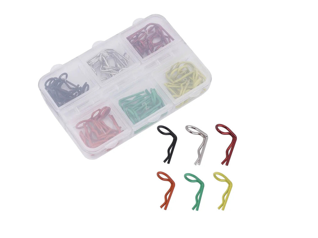 Powerhobby 60PCS 90-Degree Angle Body Clips Bent Springy Pins
