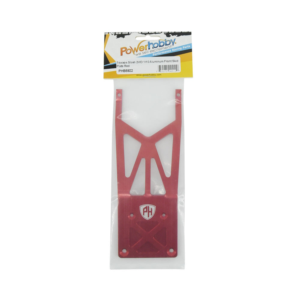 Powerhobby Aluminum Front Skid Plate Red FOR Traxxas Slash 2WD
