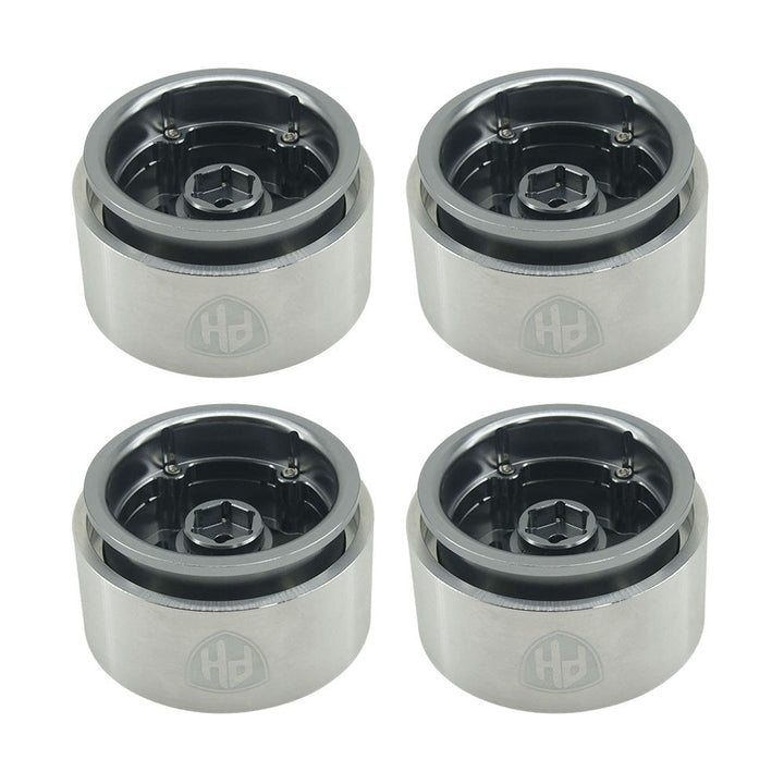 Powerhobby 1.9" 10MM Offset Aluminum Wheels Titanium (4) 1/10 Crawler