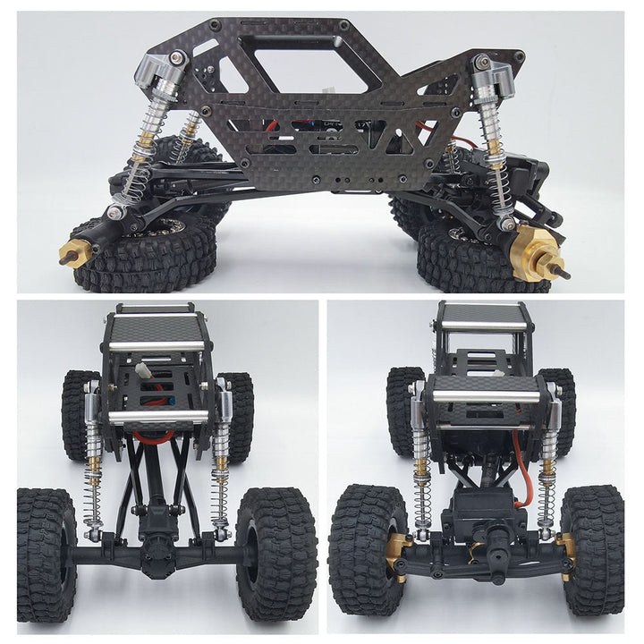 Powerhobby 1/24 Axial SCX24 Aluminum 58mm Long Travel Shocks Jeep Bronco Red