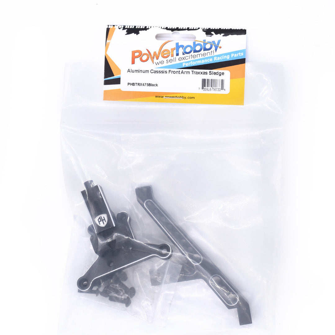 Powerhobby Aluminum Chassis Front Arm FOR  Traxxas Sledge Black