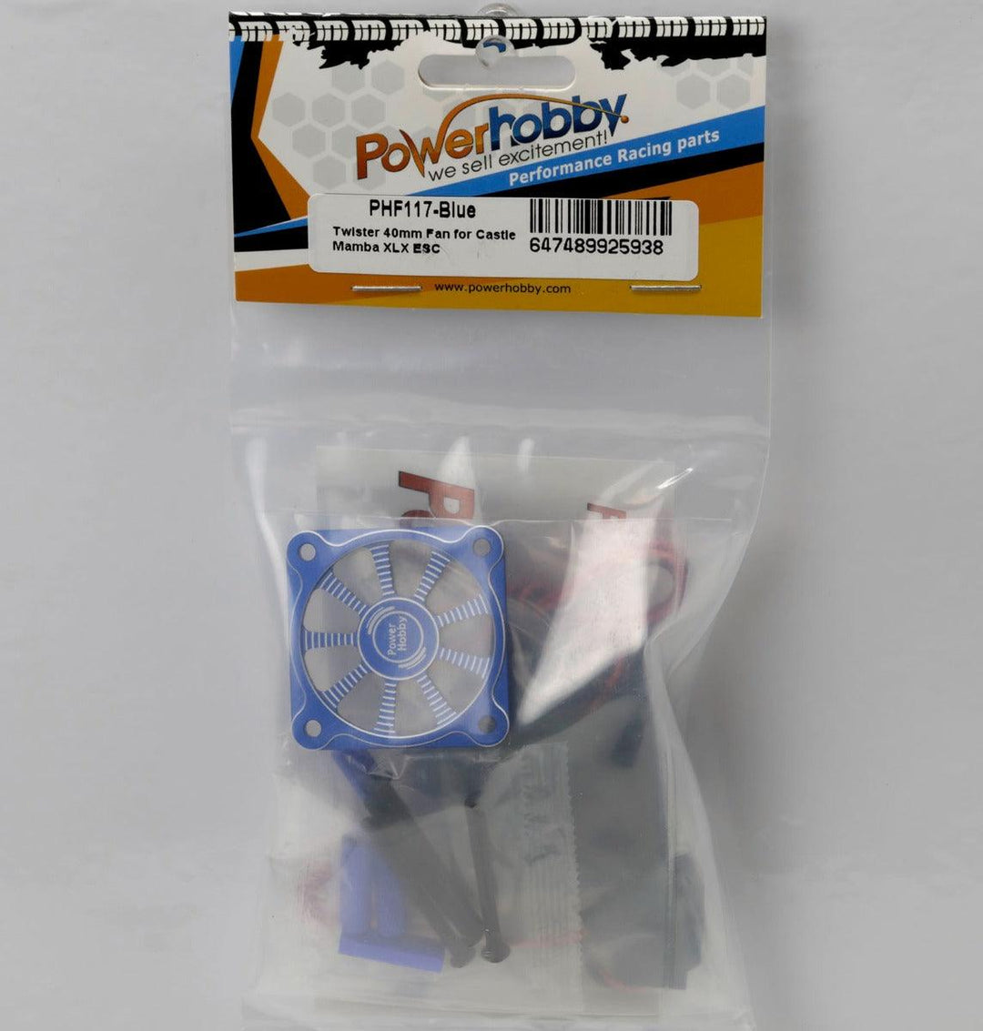 Powerhobby Twister Castle Mamba XLX ESC High Speed Aluminum Cooling Fan Blue