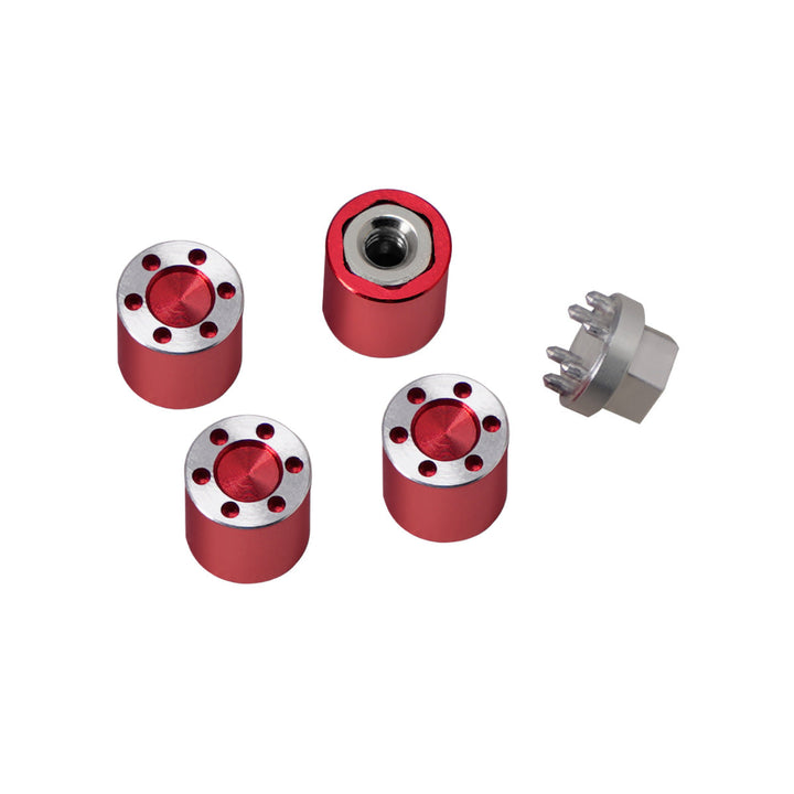 Powerhobby 1/24 Scale Rock Crawler M2 Locking Hubs w Tool RED Axial SCX24