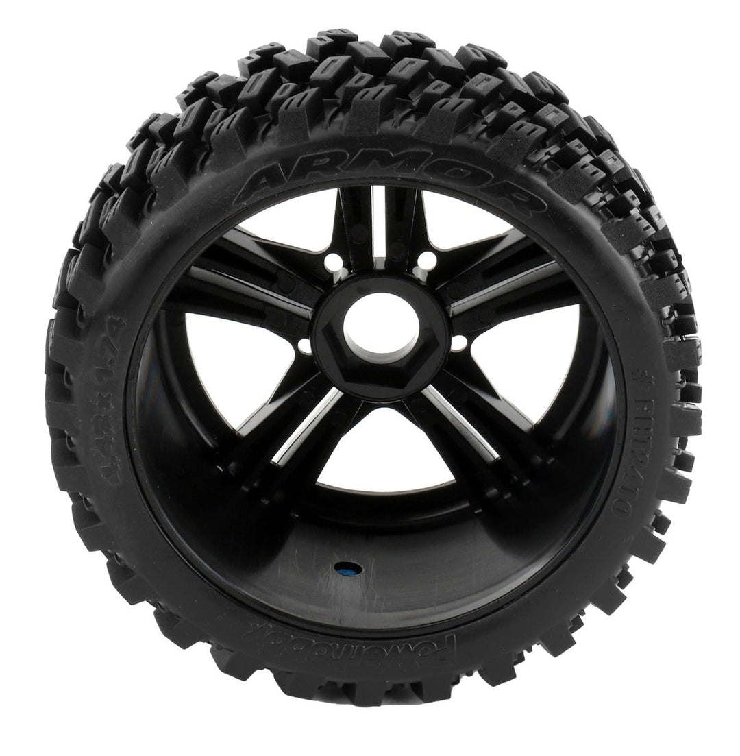 Powerhobby Armor 1/8 Buggy Belted All Terrain Mounted Tires 17MM Claw Wheels