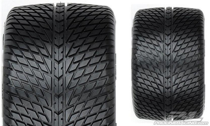 Pro-Line Road Rage 3.8" Street Tires Mounted For 17mm MT Mounted on Raid Black