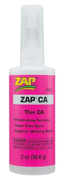 Zap PT07 Adhesives CA Glue Thin 2 oz Bottle