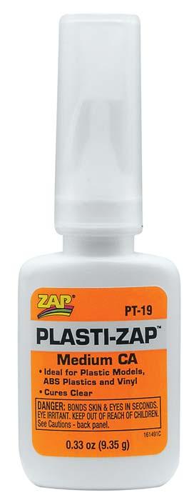 Zap PT19 Adhesives Plasti-Zap CA Glue 1/3 oz