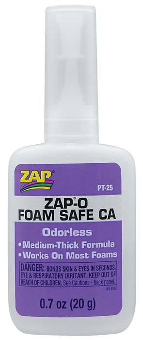 Zap PT25 Adhesives Zap-O Odorless CA+ Foam Safe Glue .7 oz