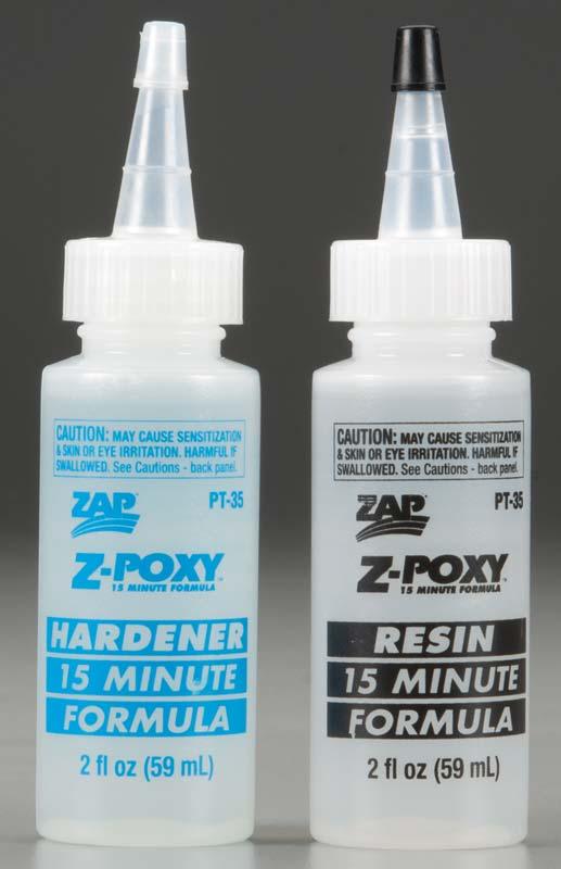 Zap PT35 Adhesives Z-Poxy 15-Minute Hardener & Resin 4 Oz Glue