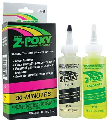 Zap PT39 Adhesives Z-Poxy 30-Minute Resin & Hardener 8 oz Set Glue