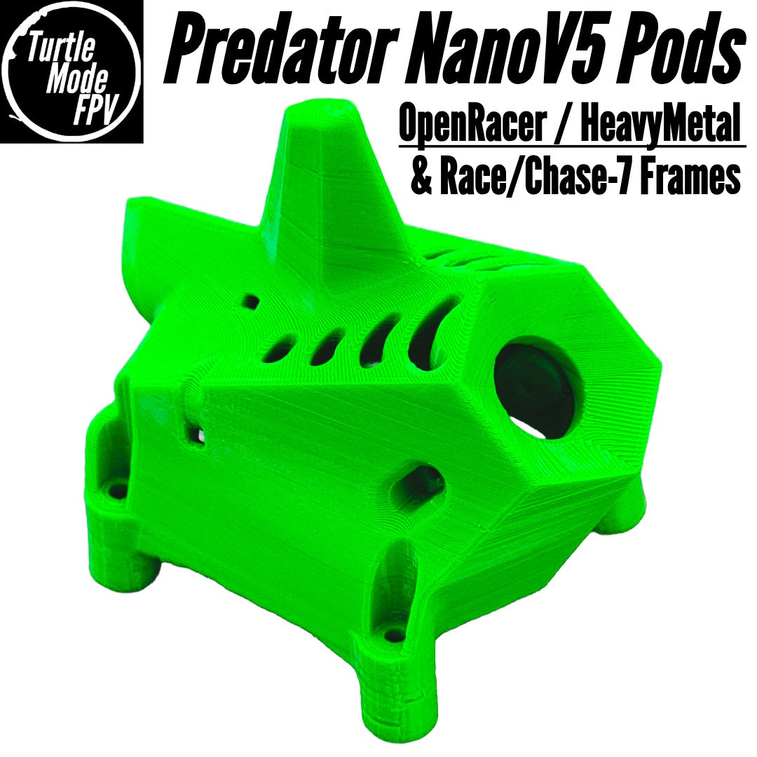 Foxeer Predator NanoV5 Pods for OpenRacer, HeavyMetal & Race/Chase-7 Frames - (Choose Options)