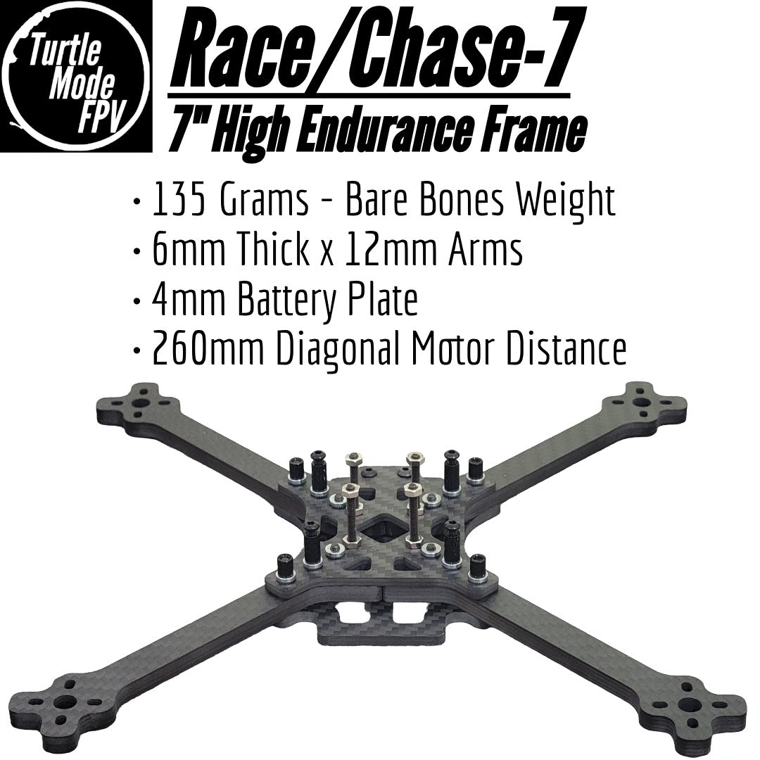 Race/Chase-7 - 2200mAh / Accessorized 7" High Endurance Frame, by TurtleModeFPV (Choose Options)
