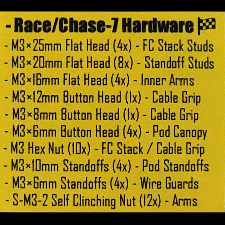 Race/Chase-7 - 7" High Endurance Frame, by TurtleModeFPV - (No 3D Prints)