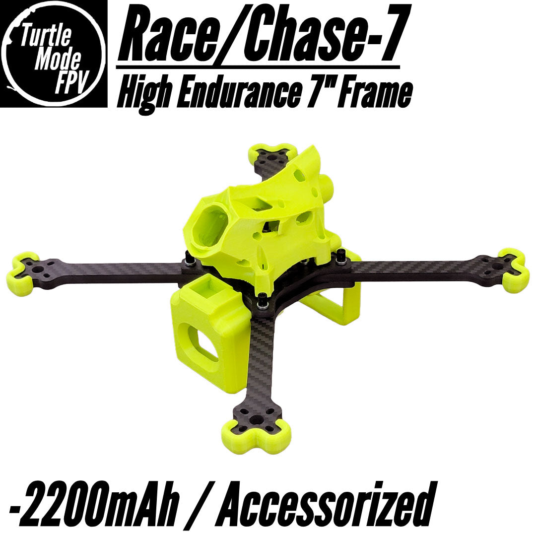 Race/Chase-7 - 2200mAh / Accessorized 7" High Endurance Frame, by TurtleModeFPV (Choose Options)
