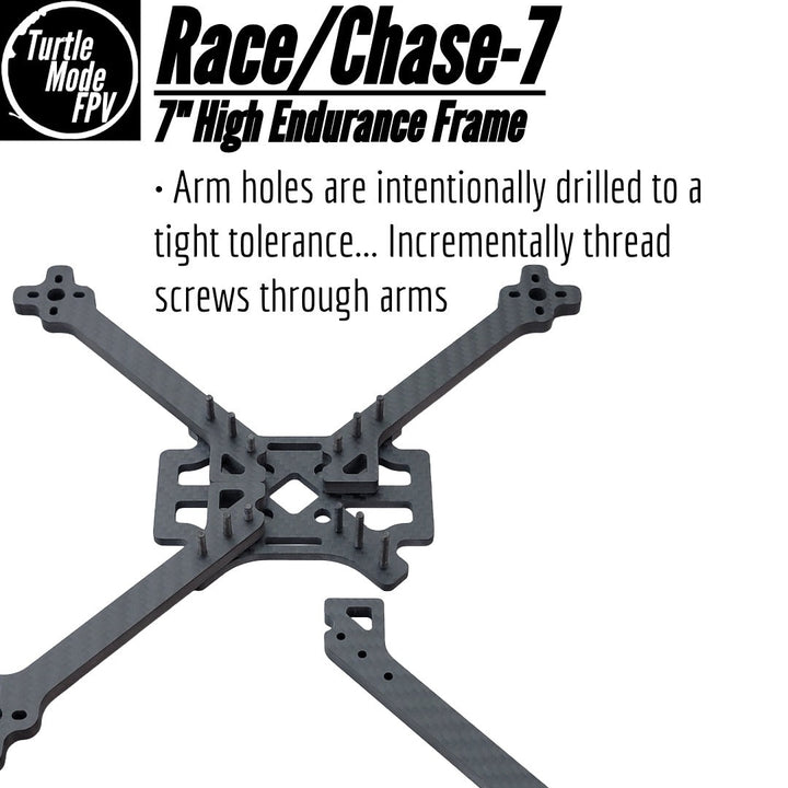 Race/Chase-7 - 7" High Endurance Frame, by TurtleModeFPV - (No 3D Prints)