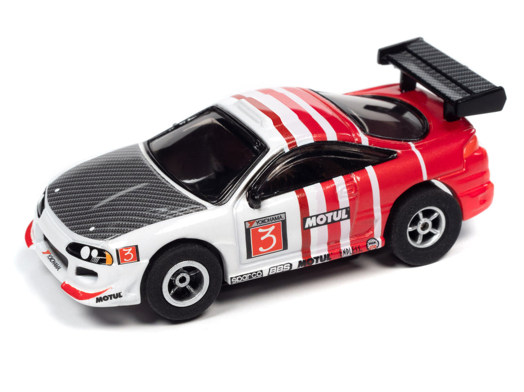 Auto World Mitsubishi Eclipse White Xtraction Import Heat for AFX HO Scale Slot Car SC378