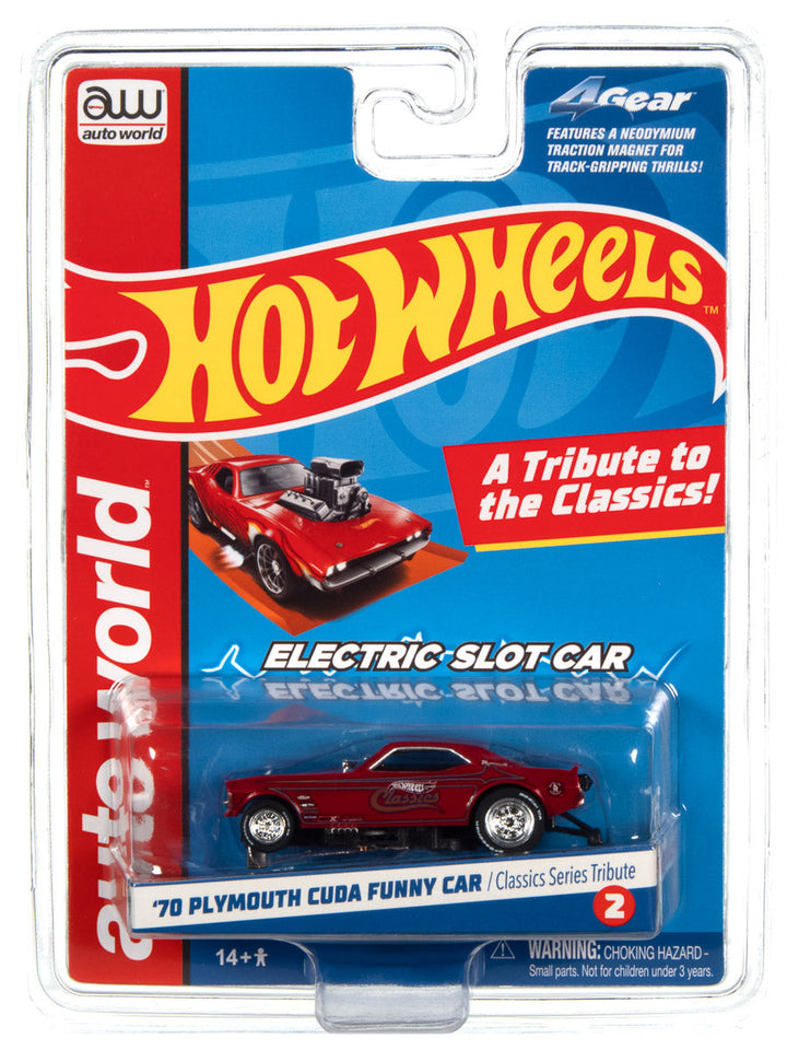 Auto World 1970 Plymouth Cuda Funny Car Hot Wheels HO Slot Car SC382