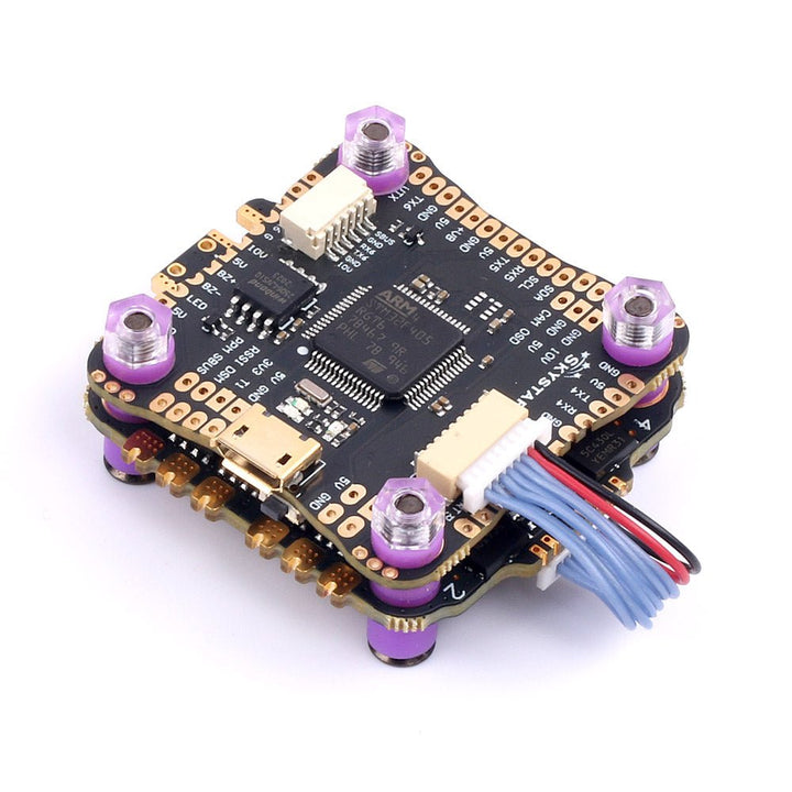 Skystars F4 F405 Flight controller and 55A Blheli-S ESC fly tower stack - 30x30mm at WREKD Co.