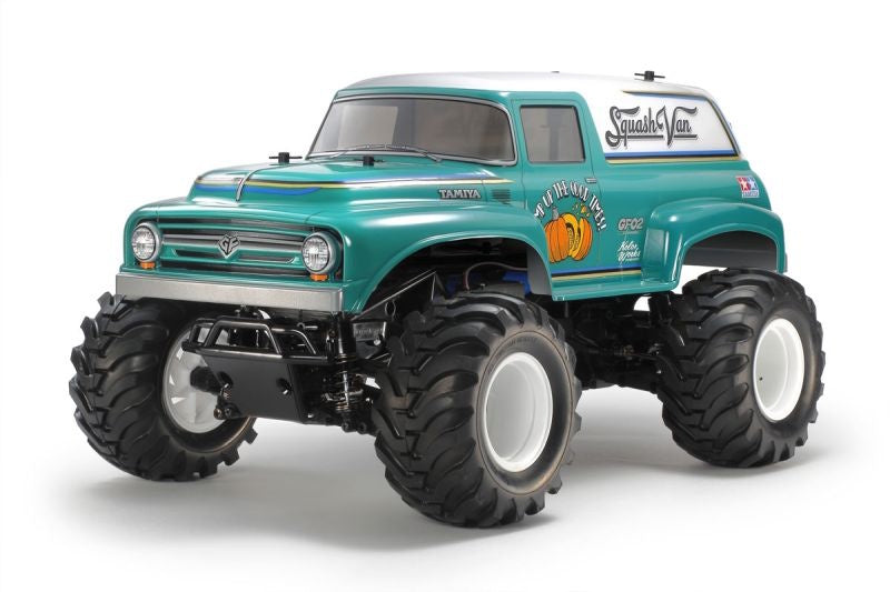Tamiya 47497 RC Squash Van, GF-02 Green/White Painted Body