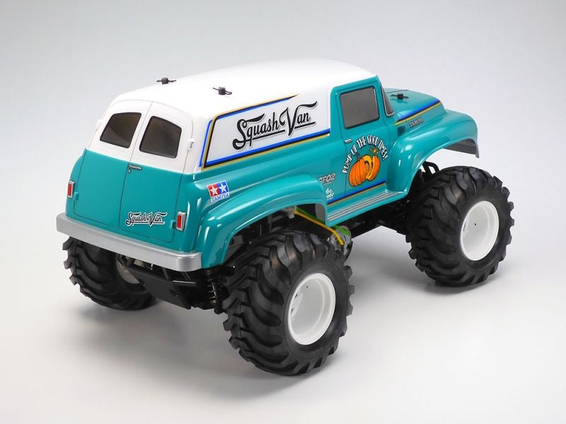 Tamiya 47497 RC Squash Van, GF-02 Green/White Painted Body