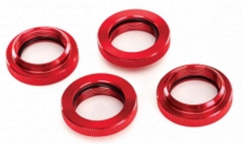 Traxxas 7767R Spring Retainer (Adjuster) Red Anodized Aluminum GTX shocks X-Maxx
