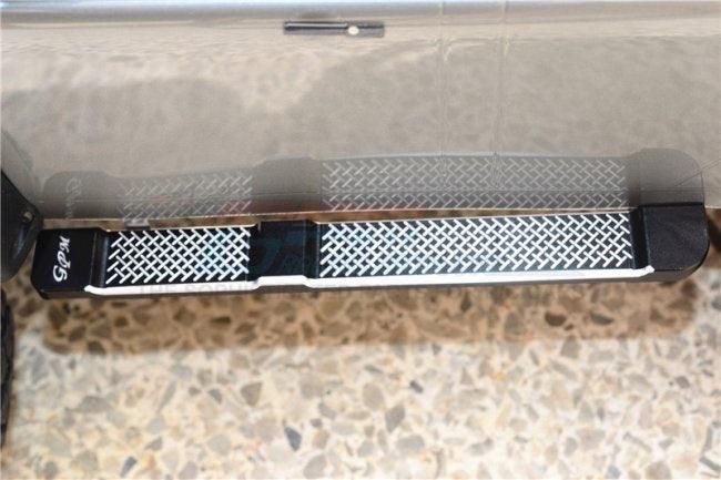 GPM ALUMINUM SIDE STEPS RETICULATED PATTERN TRAXXAS TRX-4 TRAIL DEFENDER BLACK