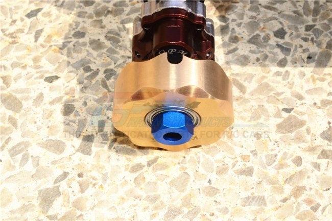 GPM BRASS PENDULUM WHEEL KNUCKLE AXLE WEIGHT + 23MM HEX ADAPTER TRAXXAS TRX-4