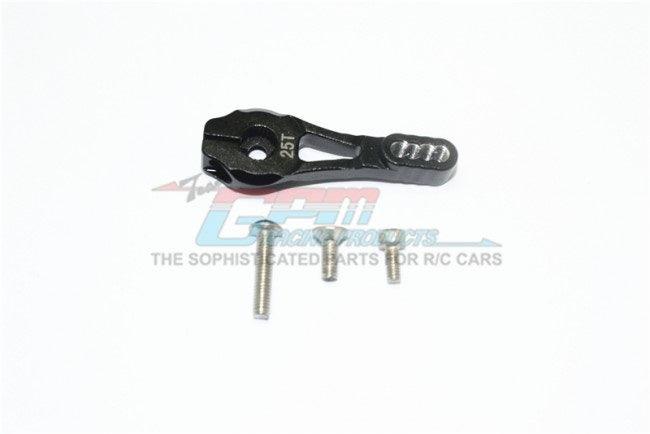 GPM ALUMINUM SERVO HORN 25T 4 HOLES TRAXXAS TRX4 / TRX-6 BLACK