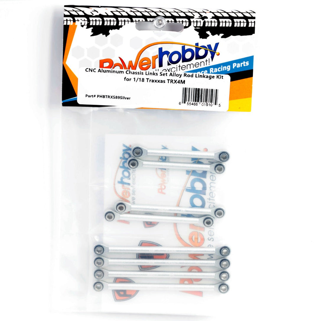 Powerhobby Aluminum Suspension link Set FOR Traxxas TRX-4M Silver TRX4m