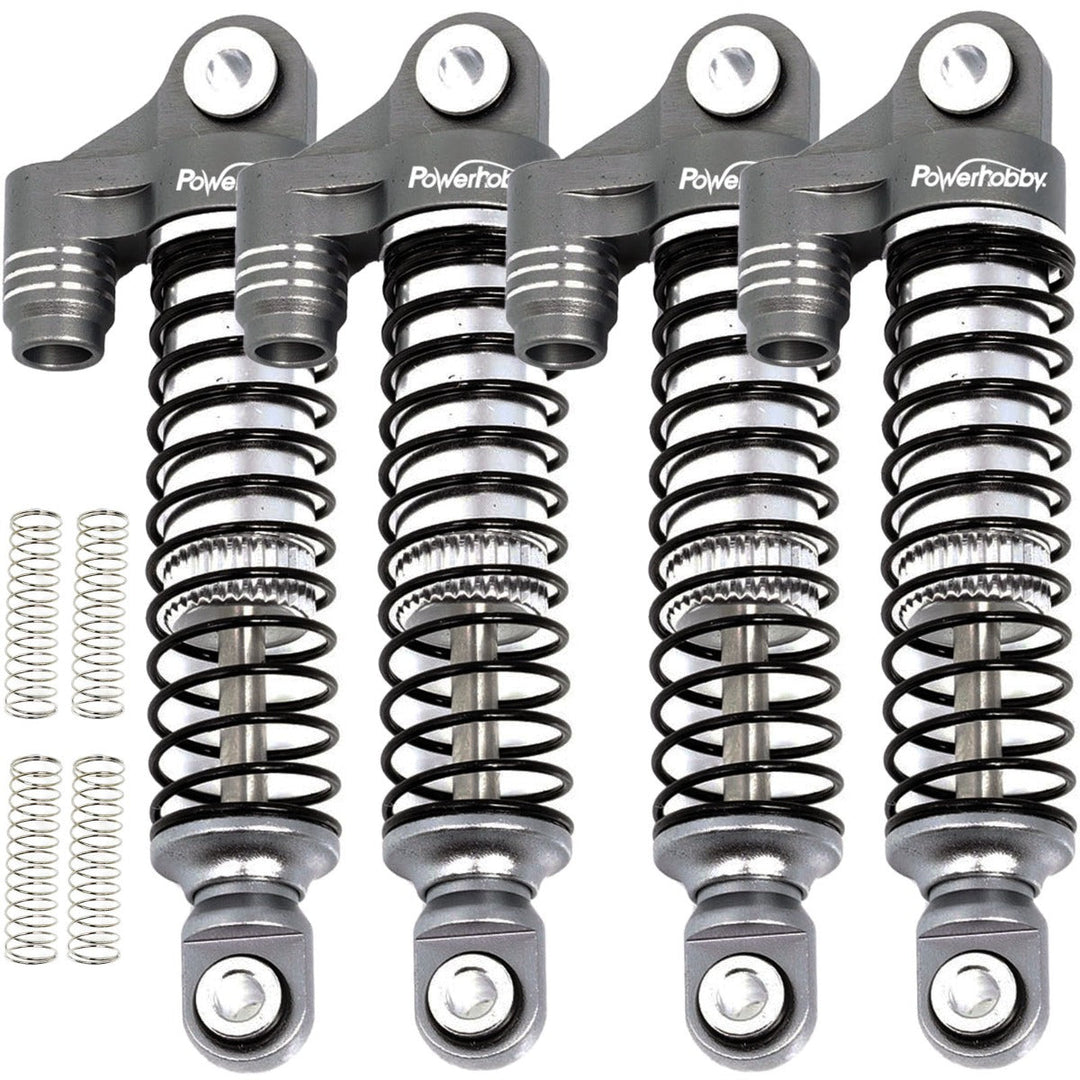 Powerhobby Aluminum 51mm Long Travel Shocks Grey FOR Traxxas TRX-4M