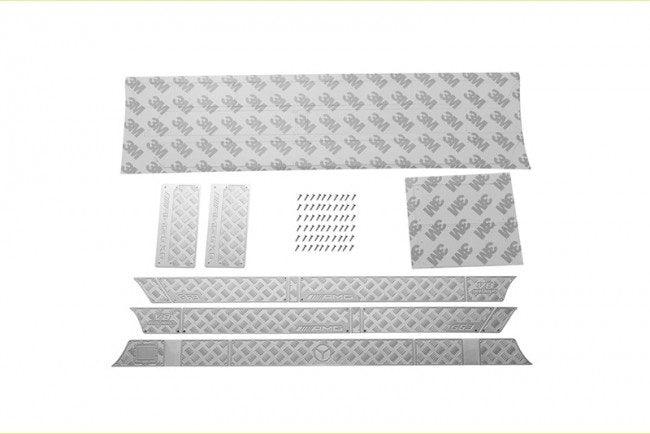 GPM RC CAR STAINLESS STEEL SLIP PROOF TREAD TRAXXAS TRX-4 (AMG VERSION) SILVER