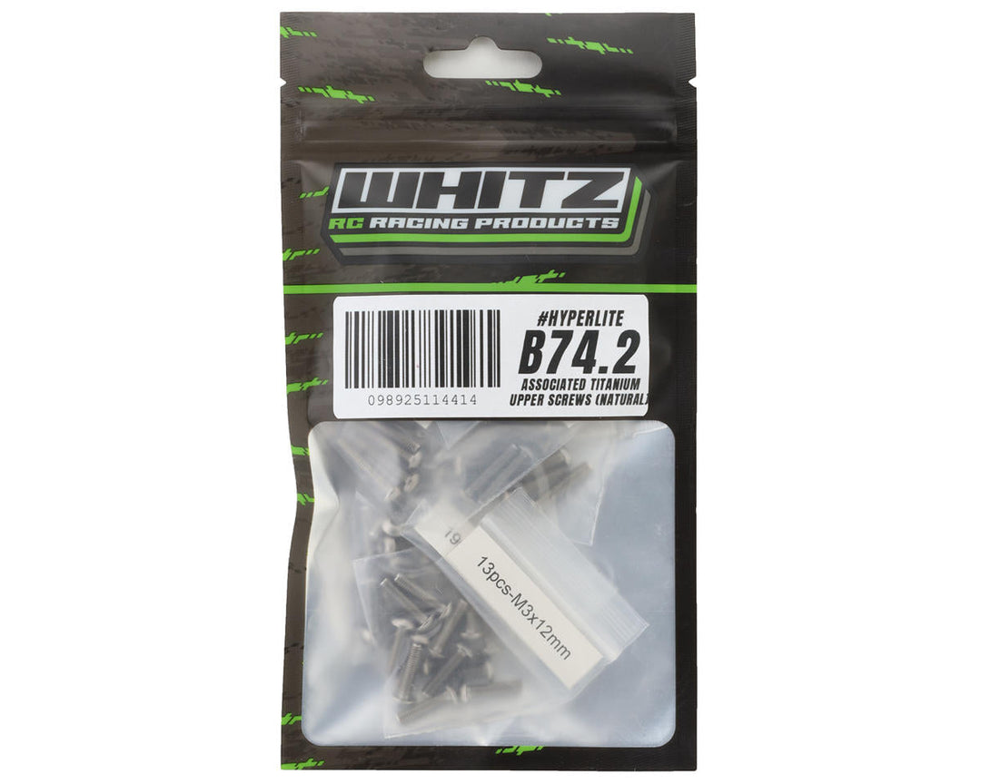 Team Associated B74.2 HyperLite Ti Upper Screw Kit