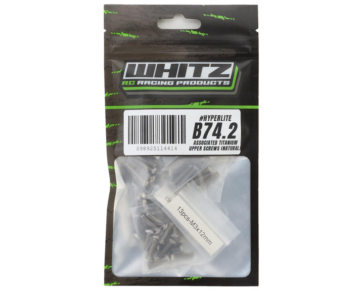 Team Associated B74.2 HyperLite Ti Upper Screw Kit