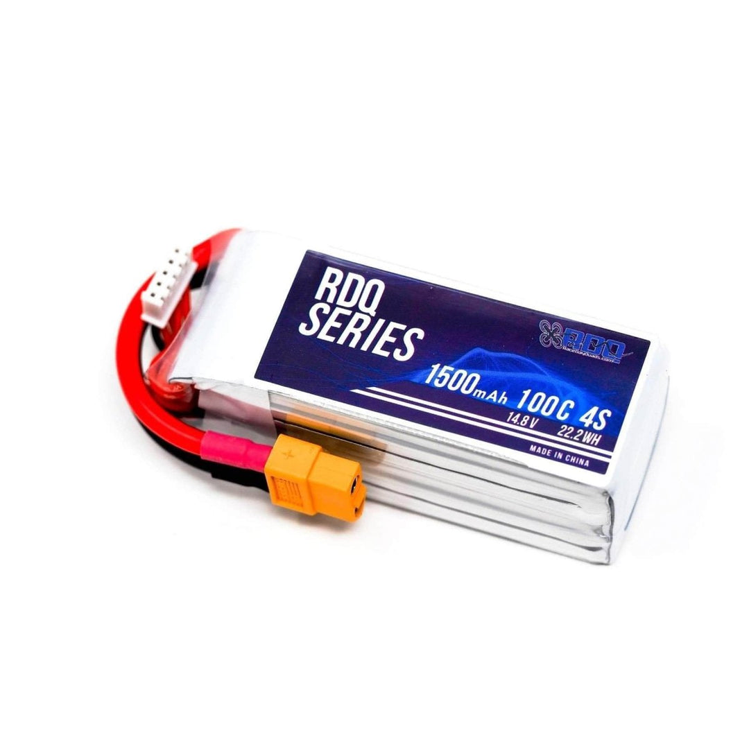 3 PACK of RDQ Series 14.8V 4S 1500mAh 100C LiPo Battery - XT60 at WREKD Co.