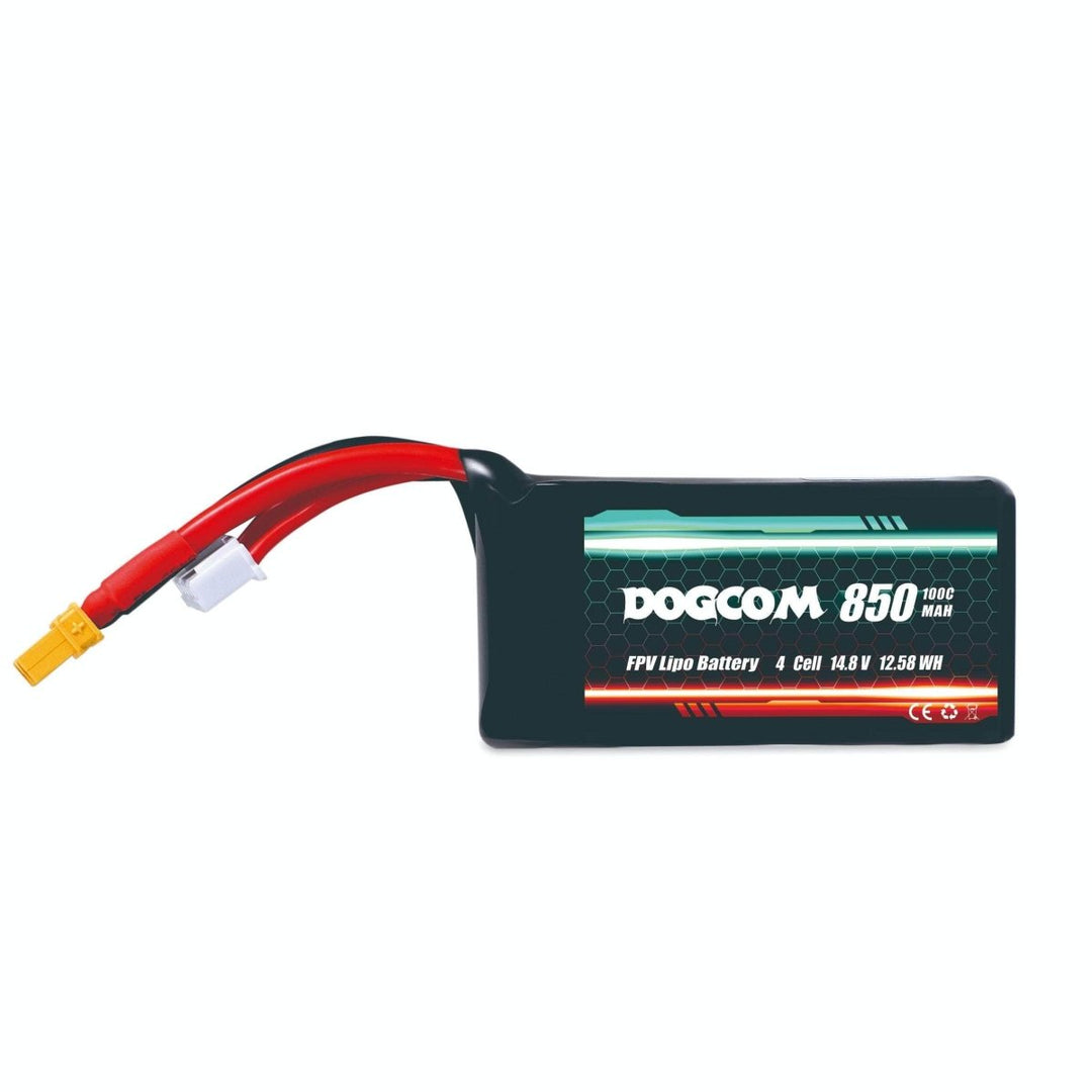 DogCom 14.8V 4S 850mAh 100C LiPo Battery - XT30 at WREKD Co.
