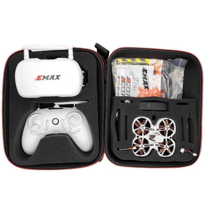 EMAX RTF Tinyhawk II Ready to Fly Analog Kit w/ Goggles, Radio Transmitter, Case and 75mm Indoor Racing Whoop Drone at WREKD Co.