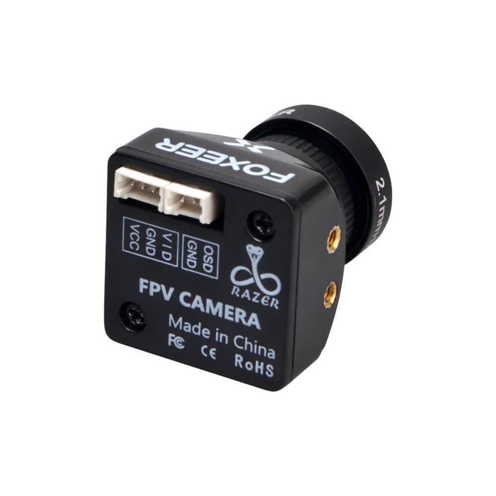 Foxeer Razer Mini 1200TVL CMOS 16:9 PAL/NTSC FPV Camera (2.1mm) - Black at WREKD Co.