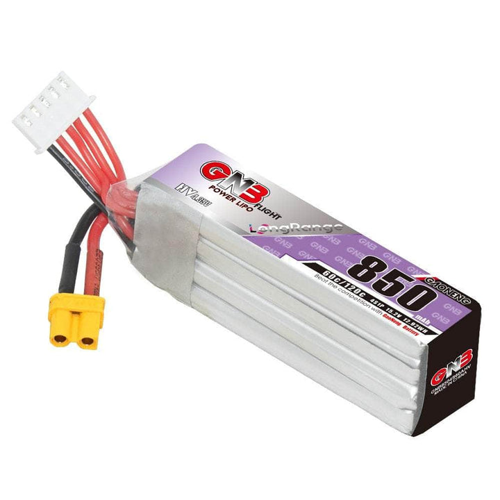 Gaoneng GNB 15.2V 4S 850mAh 60C LiHV Micro Battery (Long Type) - XT30 at WREKD Co.