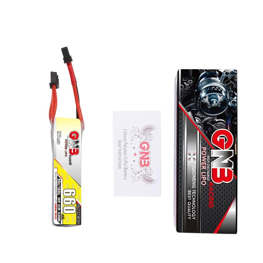 Gaoneng GNB 22.8V 6S 660mAh 90C LiHV Micro Battery (Long Type) - XT30 at WREKD Co.