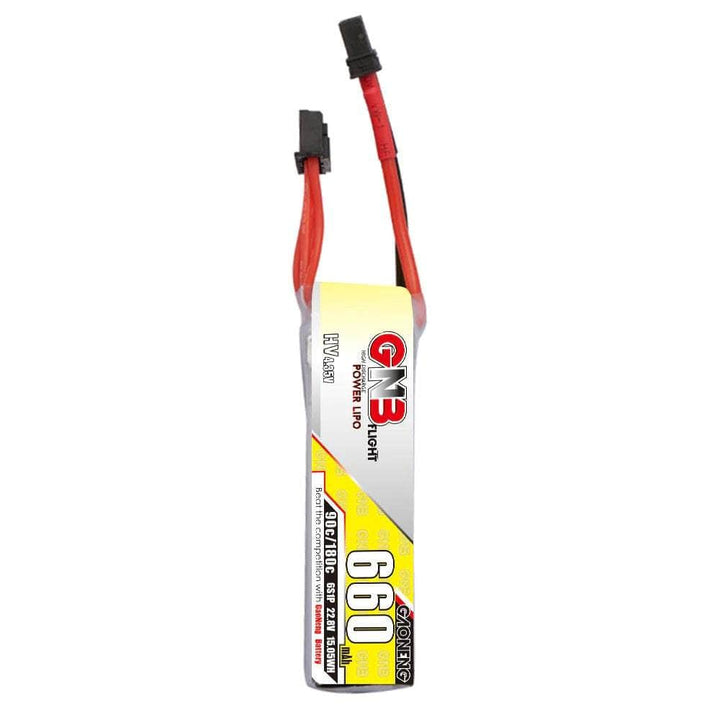 Gaoneng GNB 22.8V 6S 660mAh 90C LiHV Micro Battery (Long Type) - XT30 at WREKD Co.